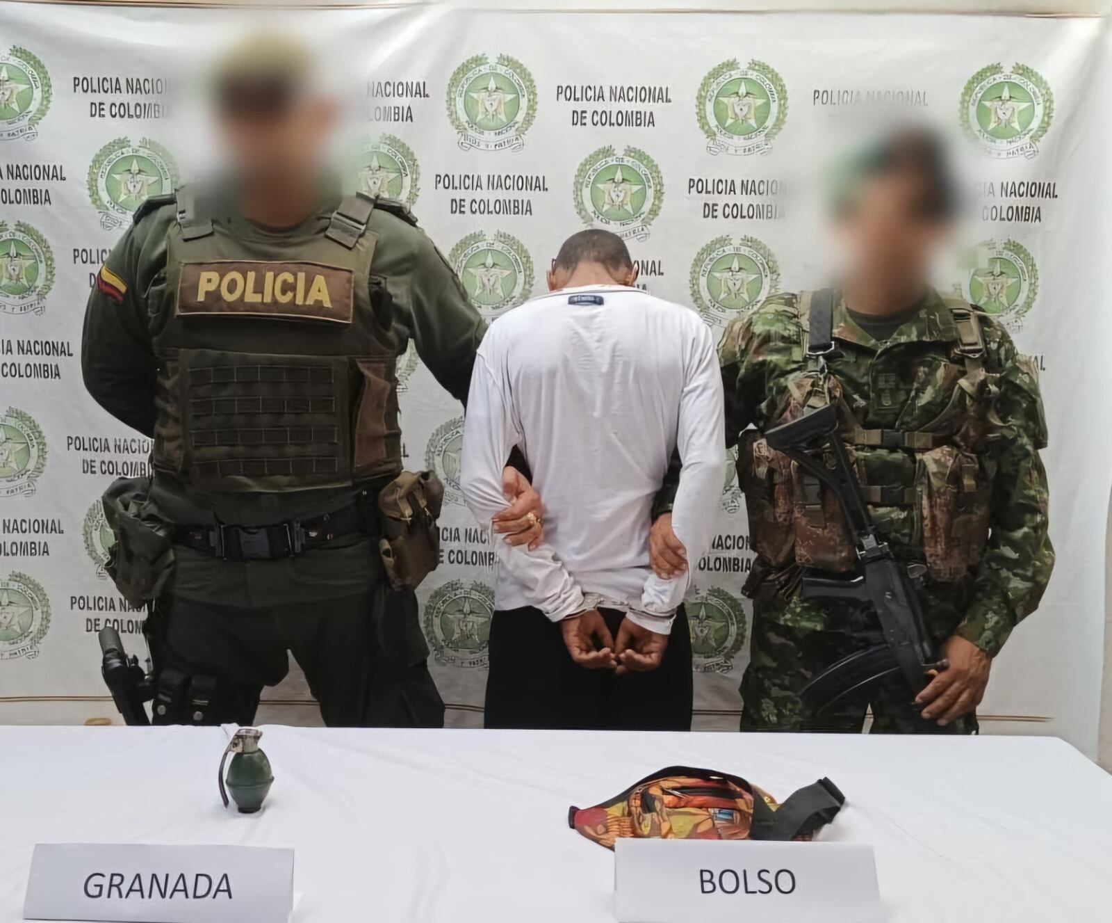 Sujeto capturado con una granada en Montelíbano.