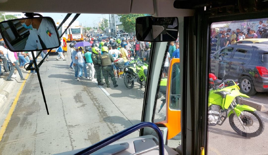 El accidente se presentó en la avenida Pedro de Heredia, a la altura del sector María Auxiliadora