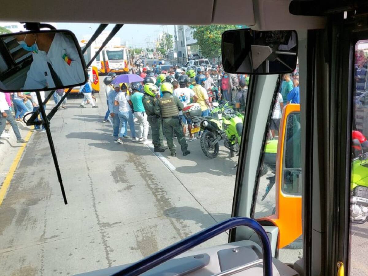 Murió motociclista tras ser arrollado por un Transcaribe en Cartagena
