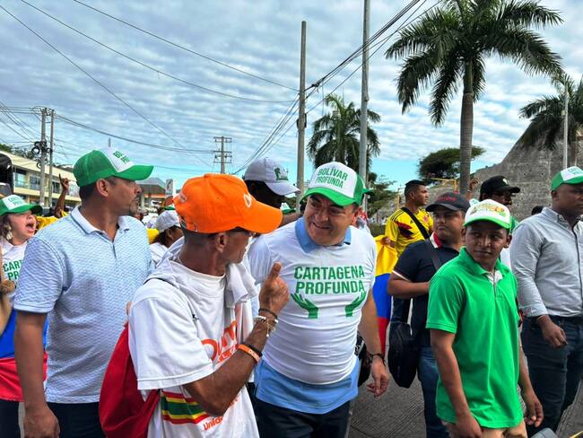 Olmedo López participó de marcha a favor de Gustavo Petro en Cartagena