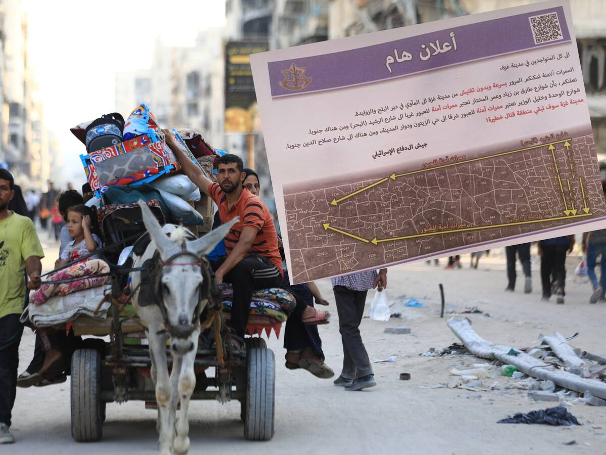 Israel obliga a palestinos a dejar norte de Gaza tras expulsarlos del sur del territorio