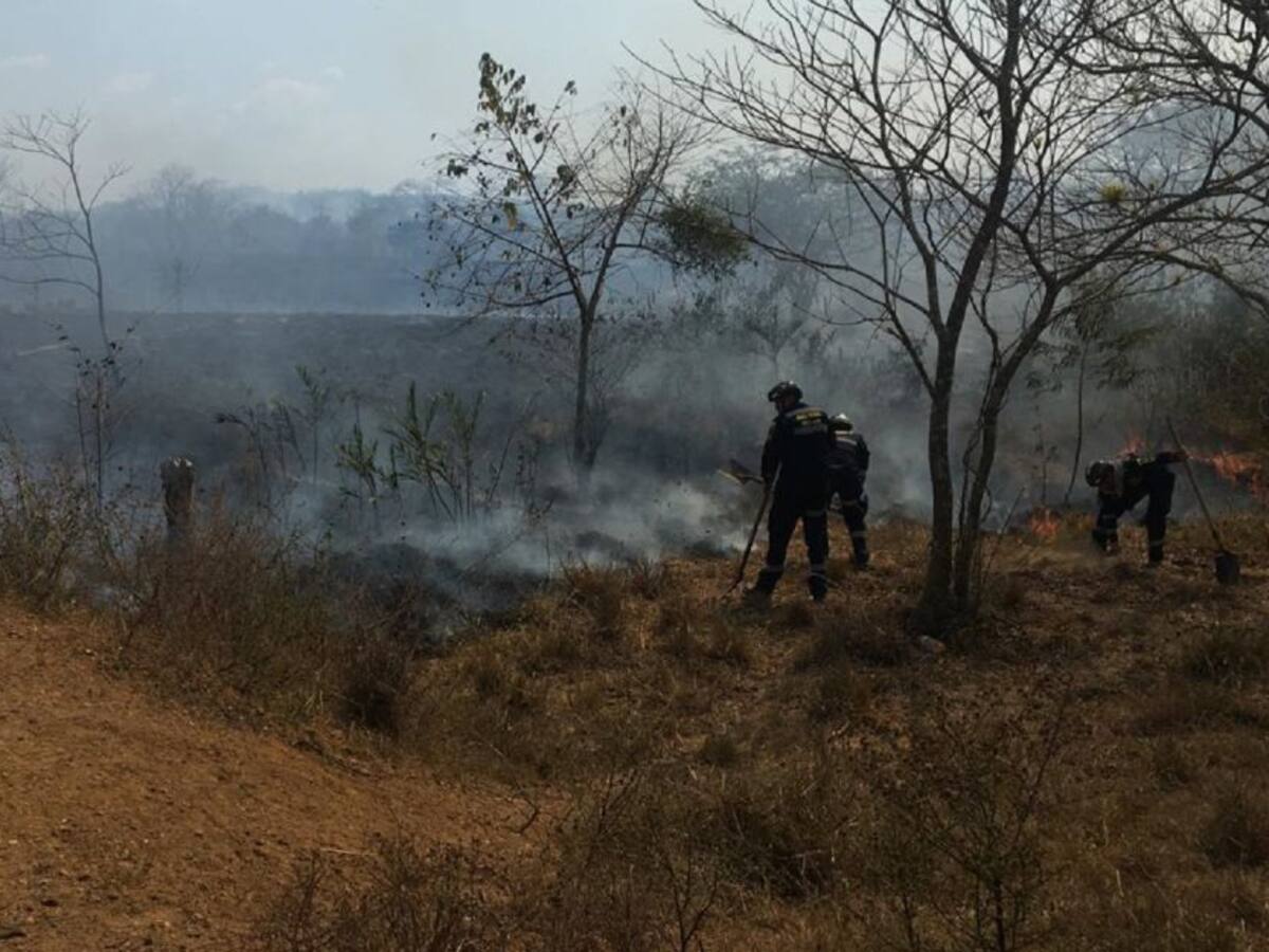 Gobernación de Bolívar lidera controles por incendio forestal en Mahates