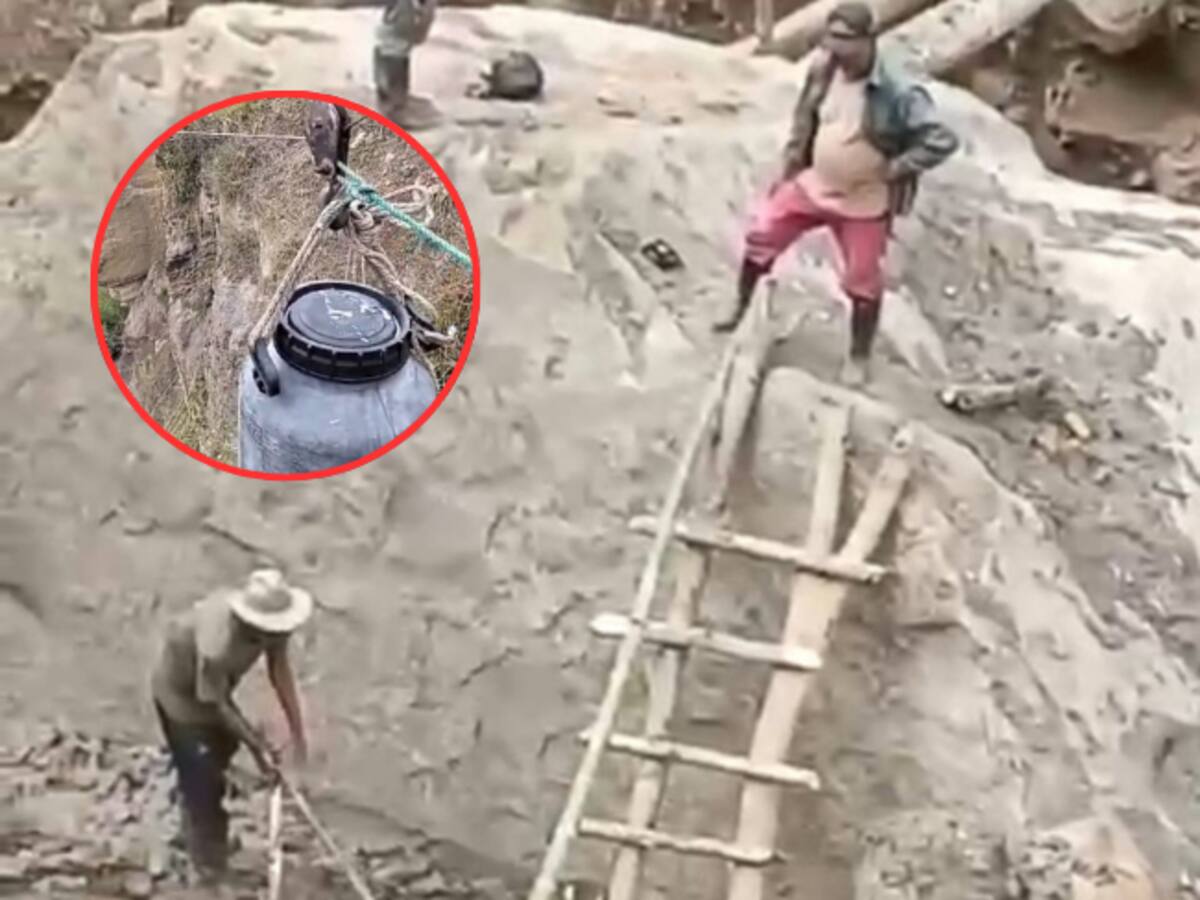 VIDEO: en Santander campesinos sacan productos con polea improvisada por vías en mal estado