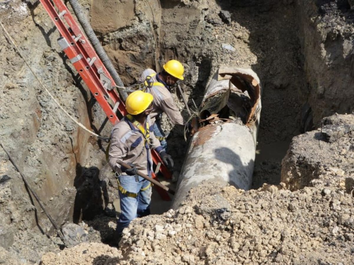Afectación en servicio de agua en Cartagena continúa por daño en tubería