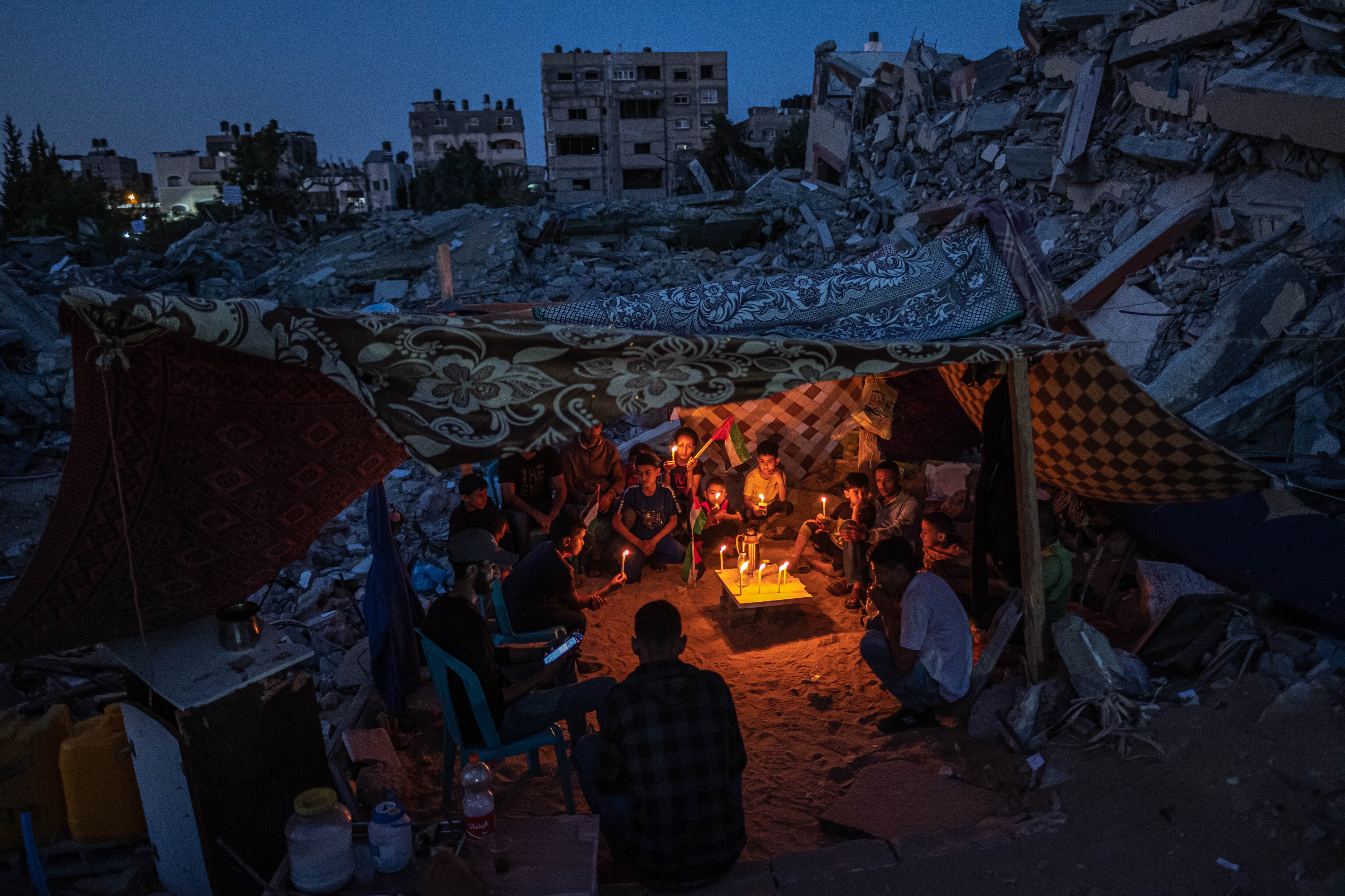 Israel cortó el flujo de energía eléctrica en la Franja de Gaza.
(Photo by Fatima Shbair/Getty Images)