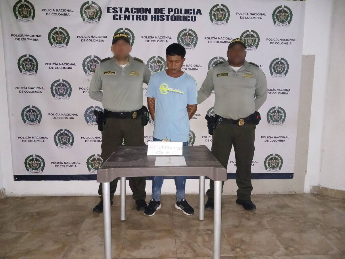 Fue capturado alias “el Joche” tras robar una cadena de oro a una turista