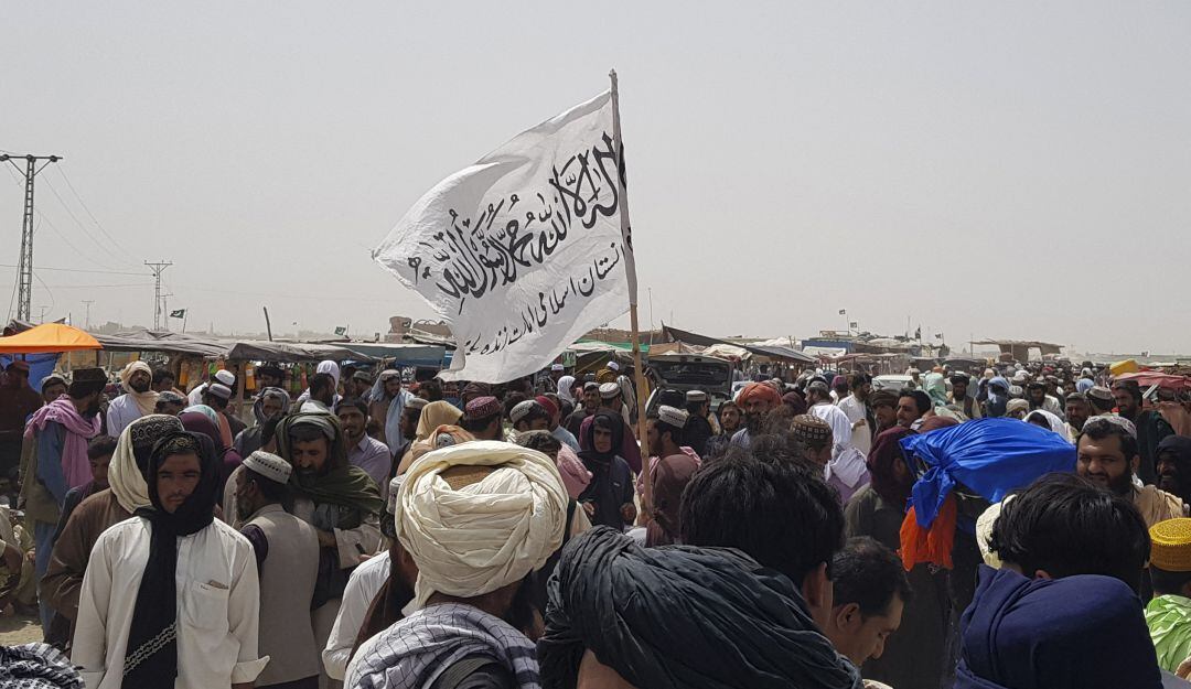 Manifestación sobre la bandera