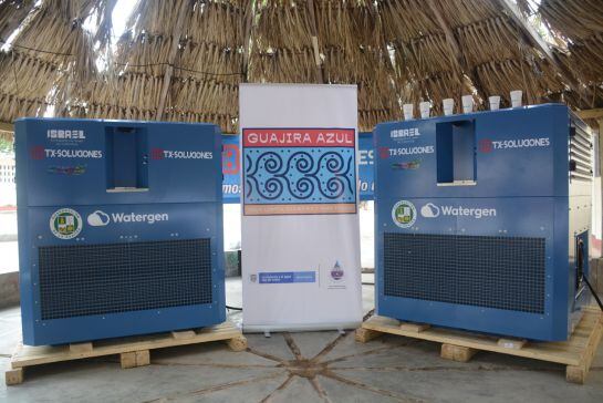 Generadores de agua atmosférica donados por Israel a La Guajira.