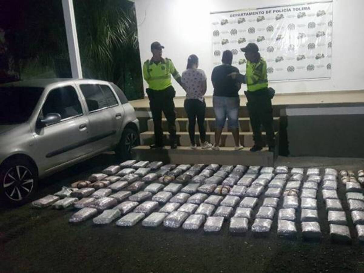 Cargamento de droga incautado en carreteras del Tolima