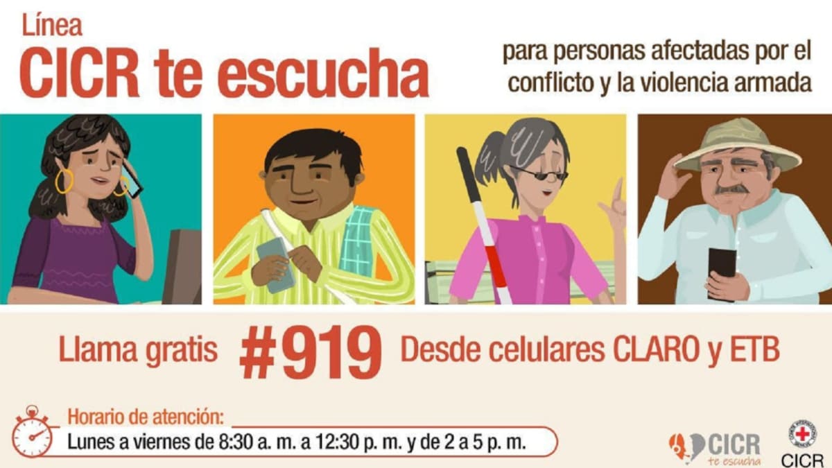 Nueva línea del CICR para víctimas del conflicto