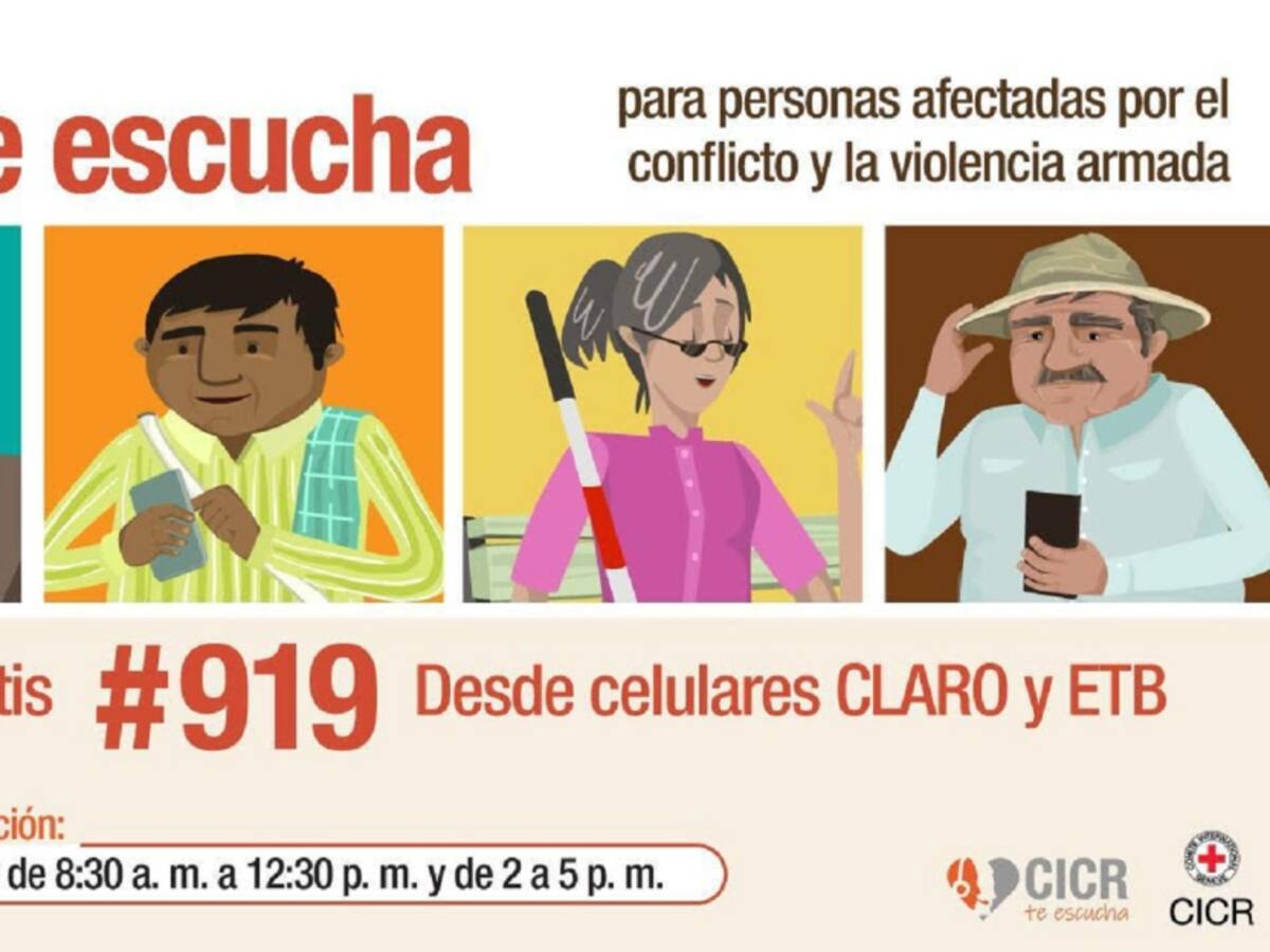 Nueva línea del CICR para víctimas del conflicto