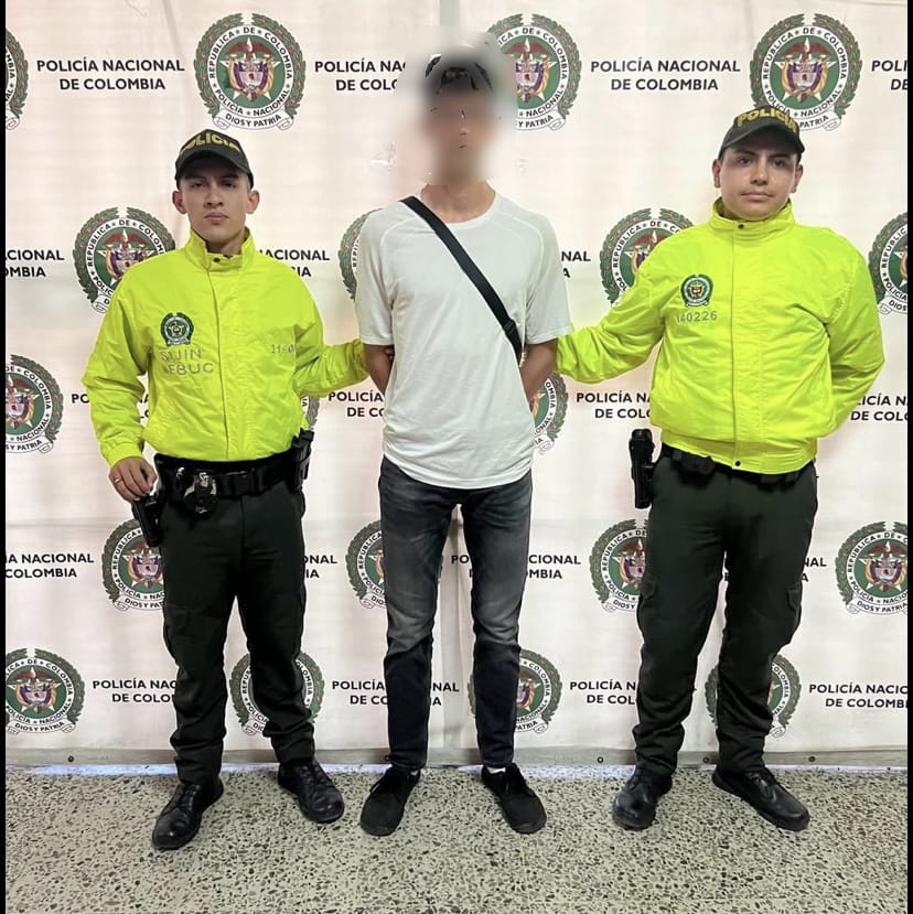Canadiense capturado en Medellín-foto policía Metropolitana