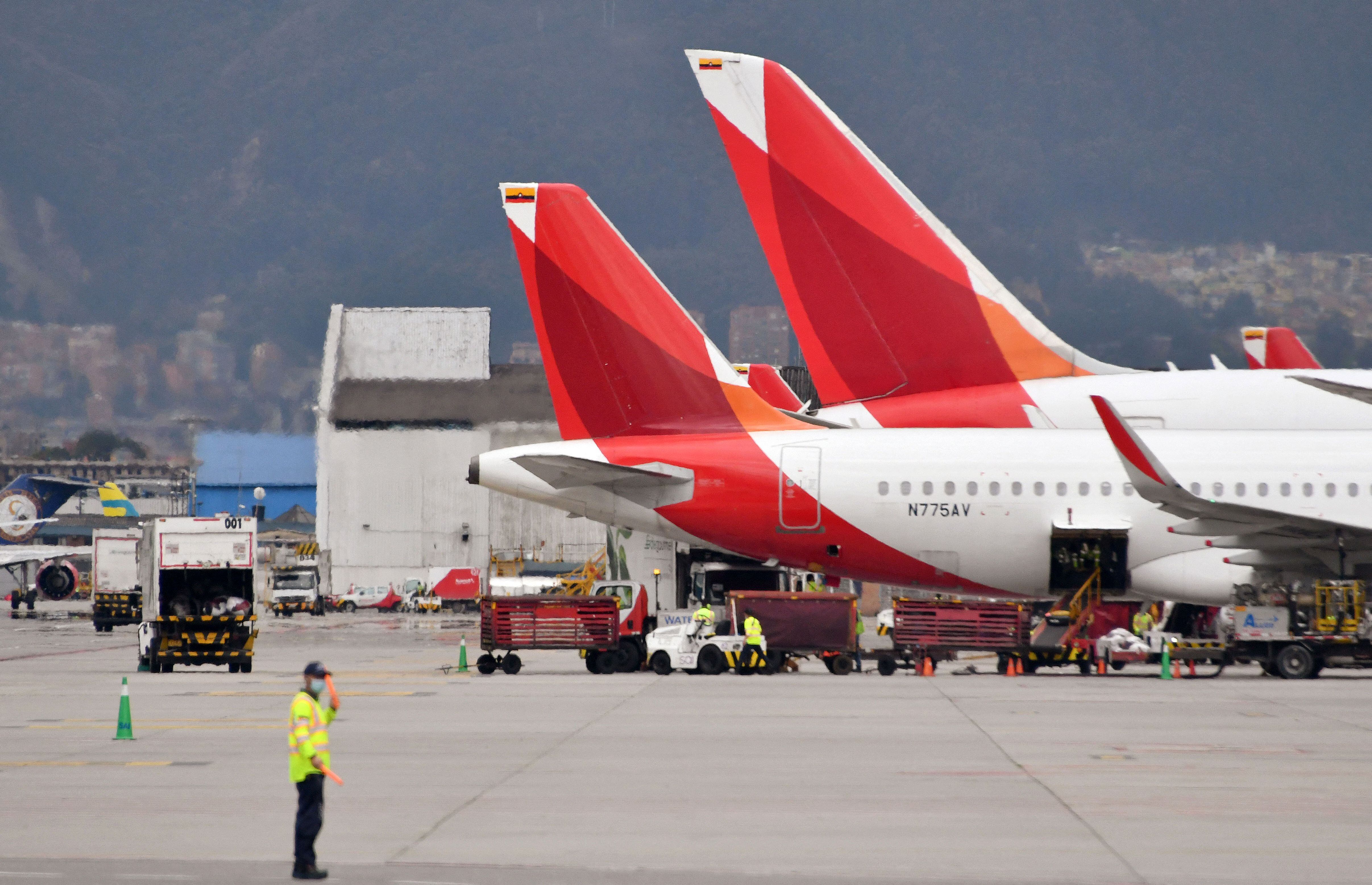 Aviones de Avianca, imagen de referencia. (Photo by DANIEL MUNOZ/AFP via Getty Images)