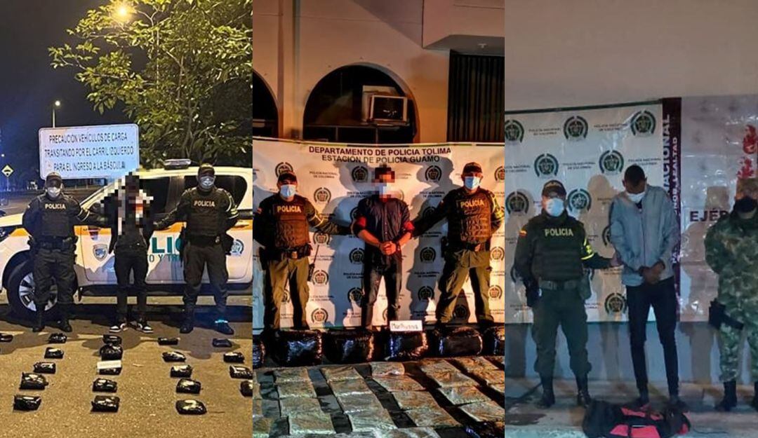 Capturas por transporte de marihuana 