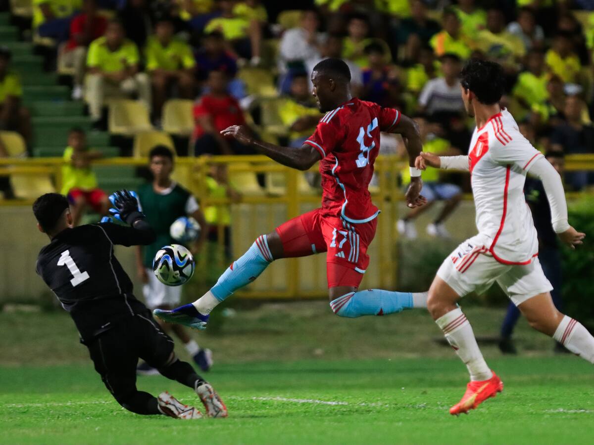 La Selección Colombia Sub-23 deja escapar el triunfo ante Perú en los últimos minutos