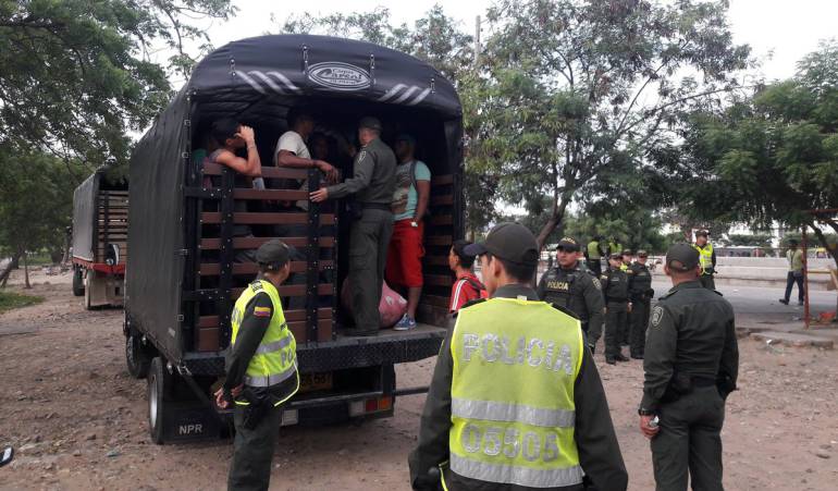 Desalojo de venezolanos en espacio públicos