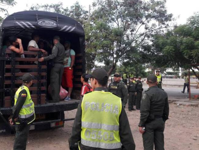 Desalojo de venezolanos en espacio públicos