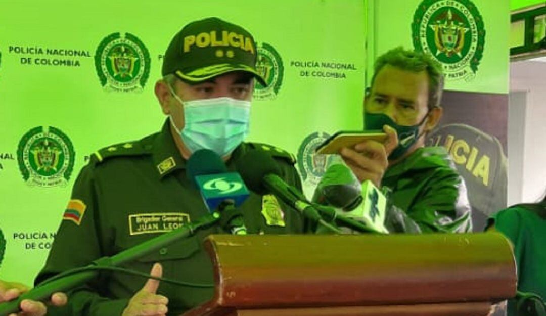 General Juan Carlos León comandante de la Policía Metropolitana de Cali.