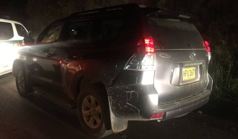 En este vehículo se desplazaba el ganadero huilense secuestrado.