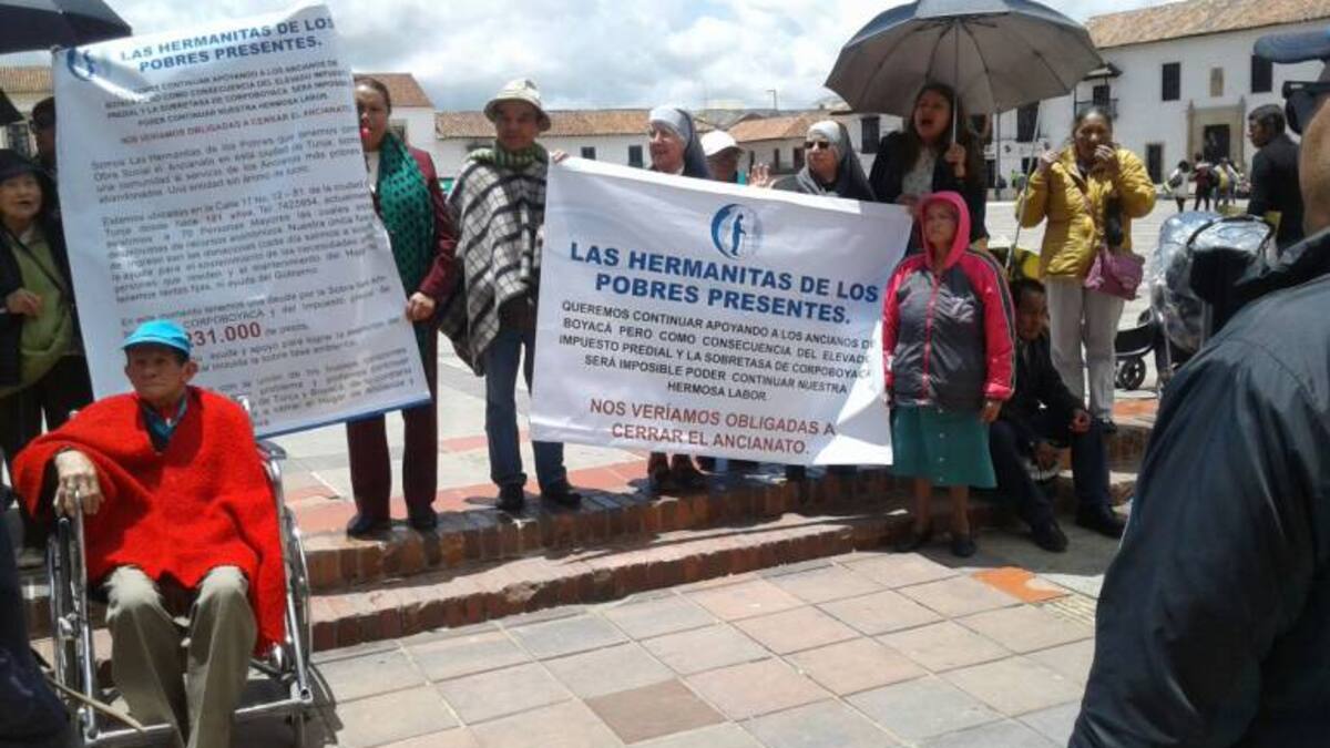 Ancianos y religiosas también se unieron al Paro Cívico de Tunja
