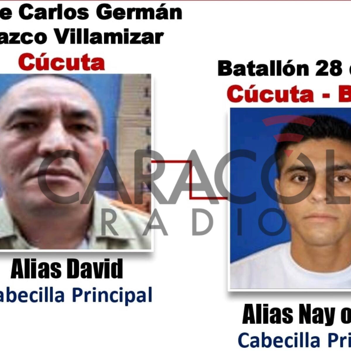 ‘David’ y ‘Nay’, señalados de planear atentado terrorista en Los Patios, Norte de Santander