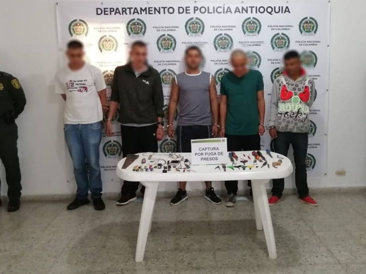 Recapturan a cinco personas que se fugaron de una cárcel Abejorral