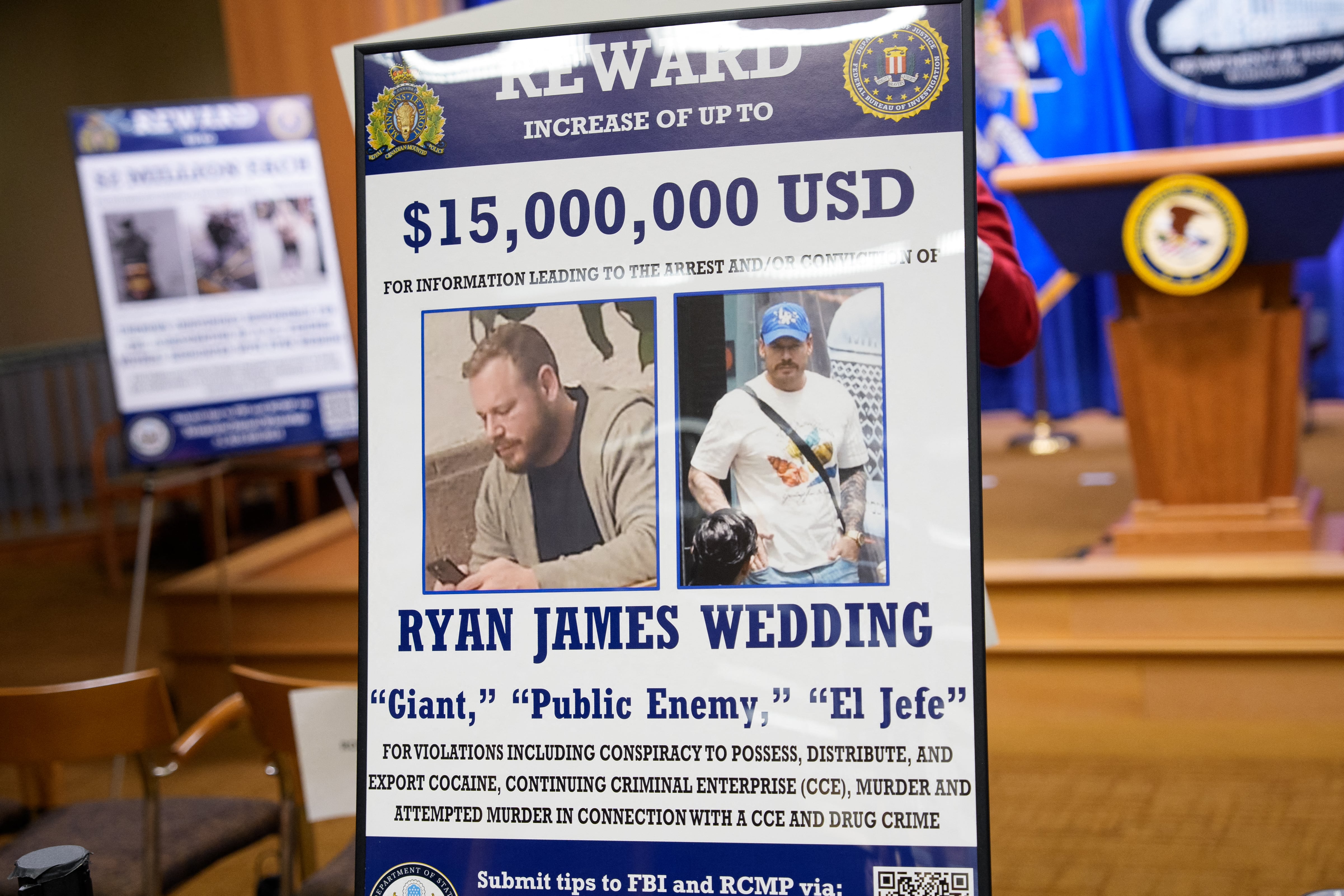 Narcotraficante y exolímpico canadiense Ryan Wedding. Foto; Andrew Harnik/Getty Images/AFP 