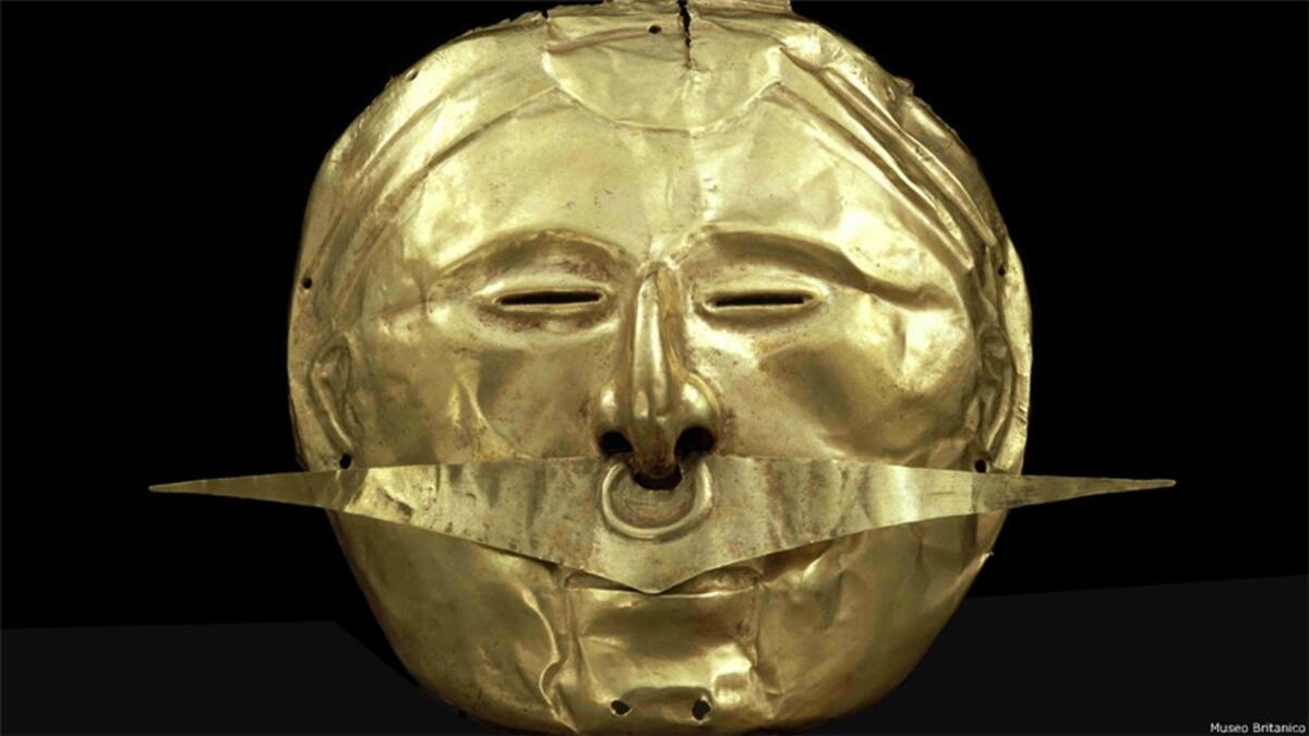 La orfebrería precolombina de las culturas ubicadas en el territorio colombiano se destacó por su maestría en varias técnicas para crear figuras con el oro. Este pectoral antropomorfo Tairona es uno de los elementos más bellos y mejor elaborados de toda la exhibición que llegó al Museo Británico.