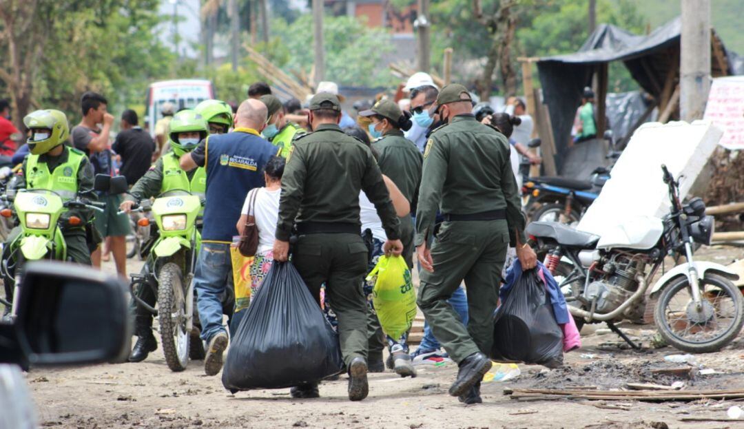 Familias desalojadas en Pereira