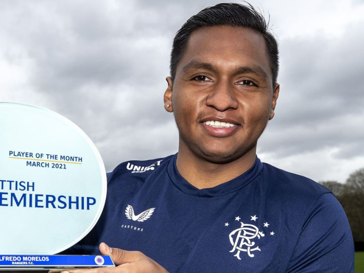 Alfredo Morelos, elegido mejor jugador de marzo en la Liga de Escocia