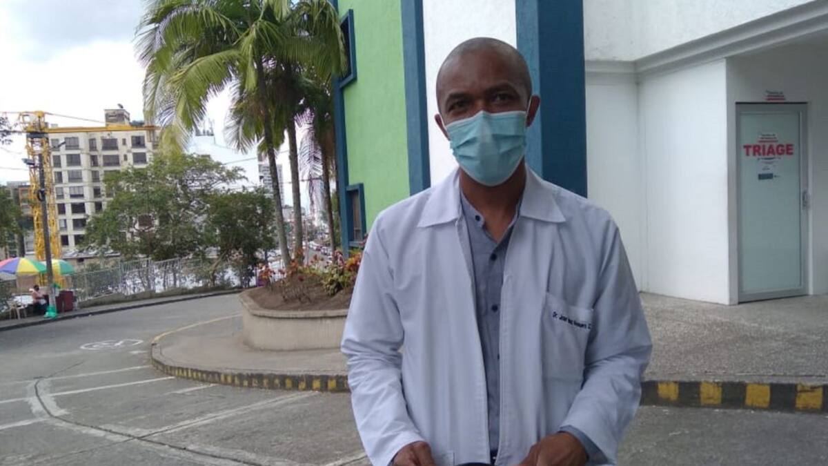 Médico José Isaac Mosquera, coordinador de urgencias del Hsopizona