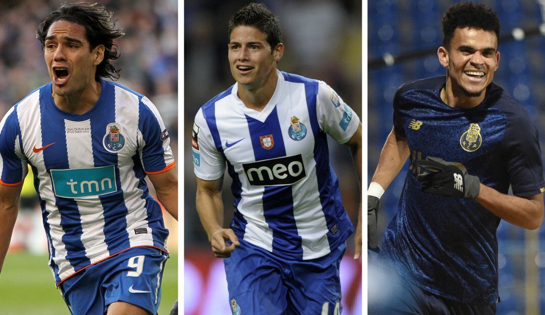 Falcao García, James Rodríguez y Luis Díaz