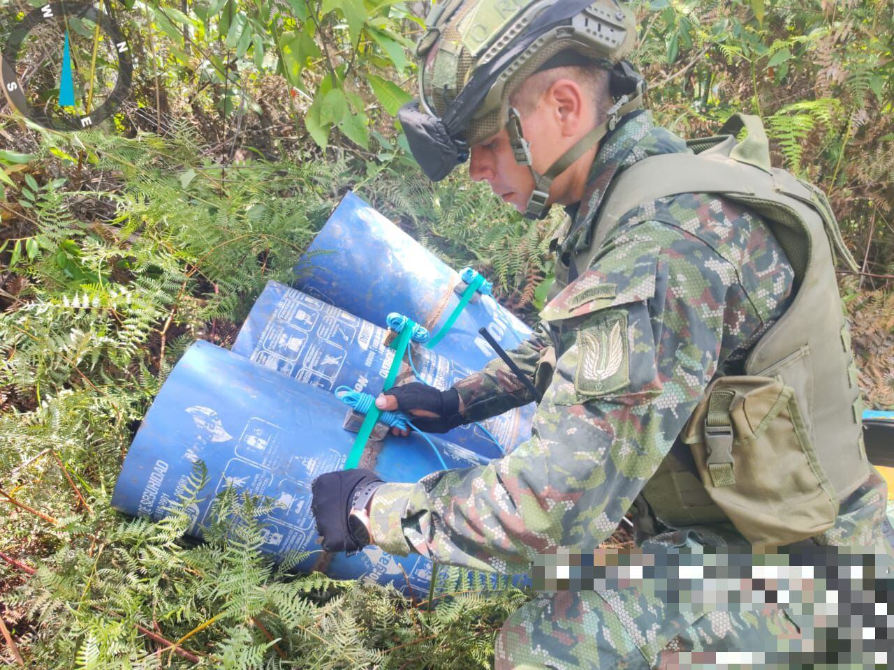 Frustran atentado con explosivos en base militar de El Tarra / Foto: Ejército Nacional