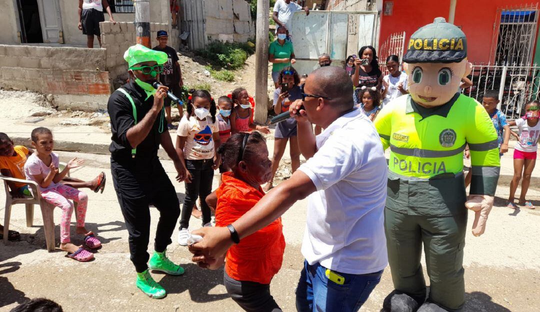 Se realizaron actividades lúdicas y recreativas amenizadas por la Policía Metropolitana y sus diferentes especialidades