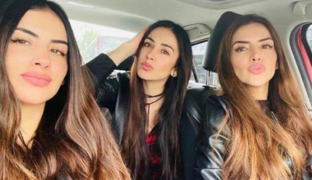 Jessica Cediel con sus hermanas