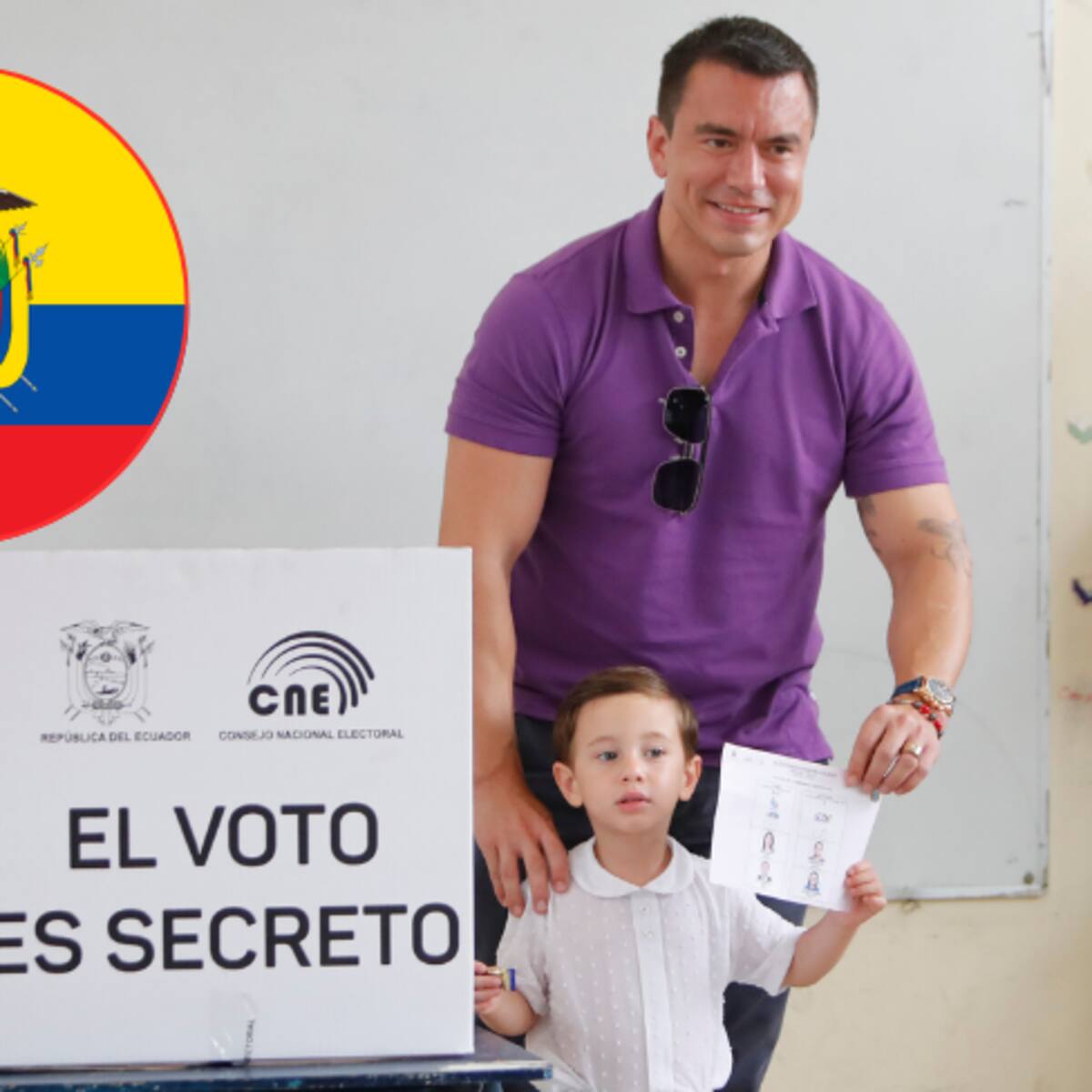 Daniel Noboa es reelegido como presidente de Ecuador ¿por cuántos votos ganó?