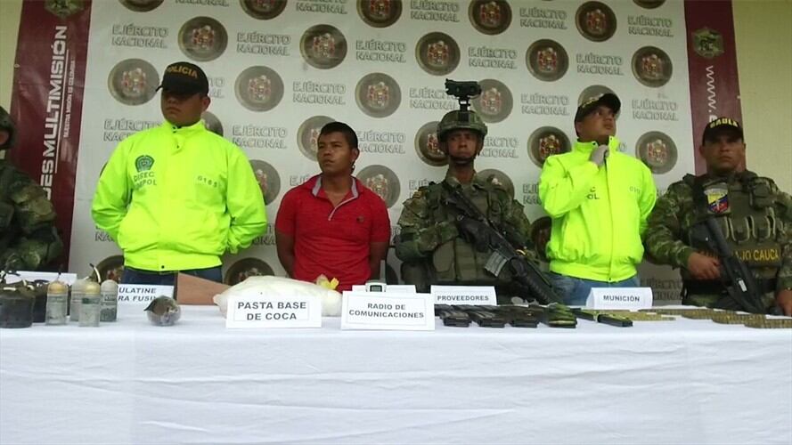 Alias Vaselino tenía a su cargo la coordinación logística, cobro y presión para el pago de extorsiones en el Bajo Cauca antioqueño. Foto: Cortesía: Séptima División del Ejército