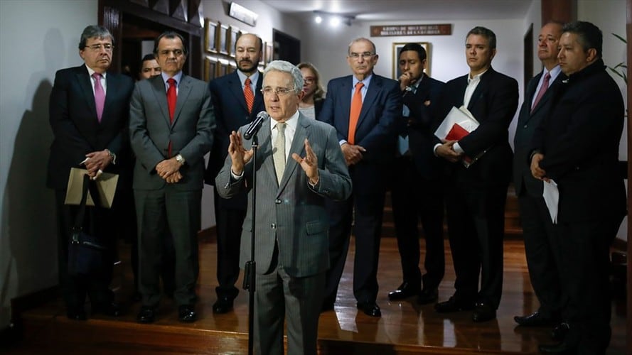 Líderes del Centro Democrático. Foto: Colprensa/Juan Páez