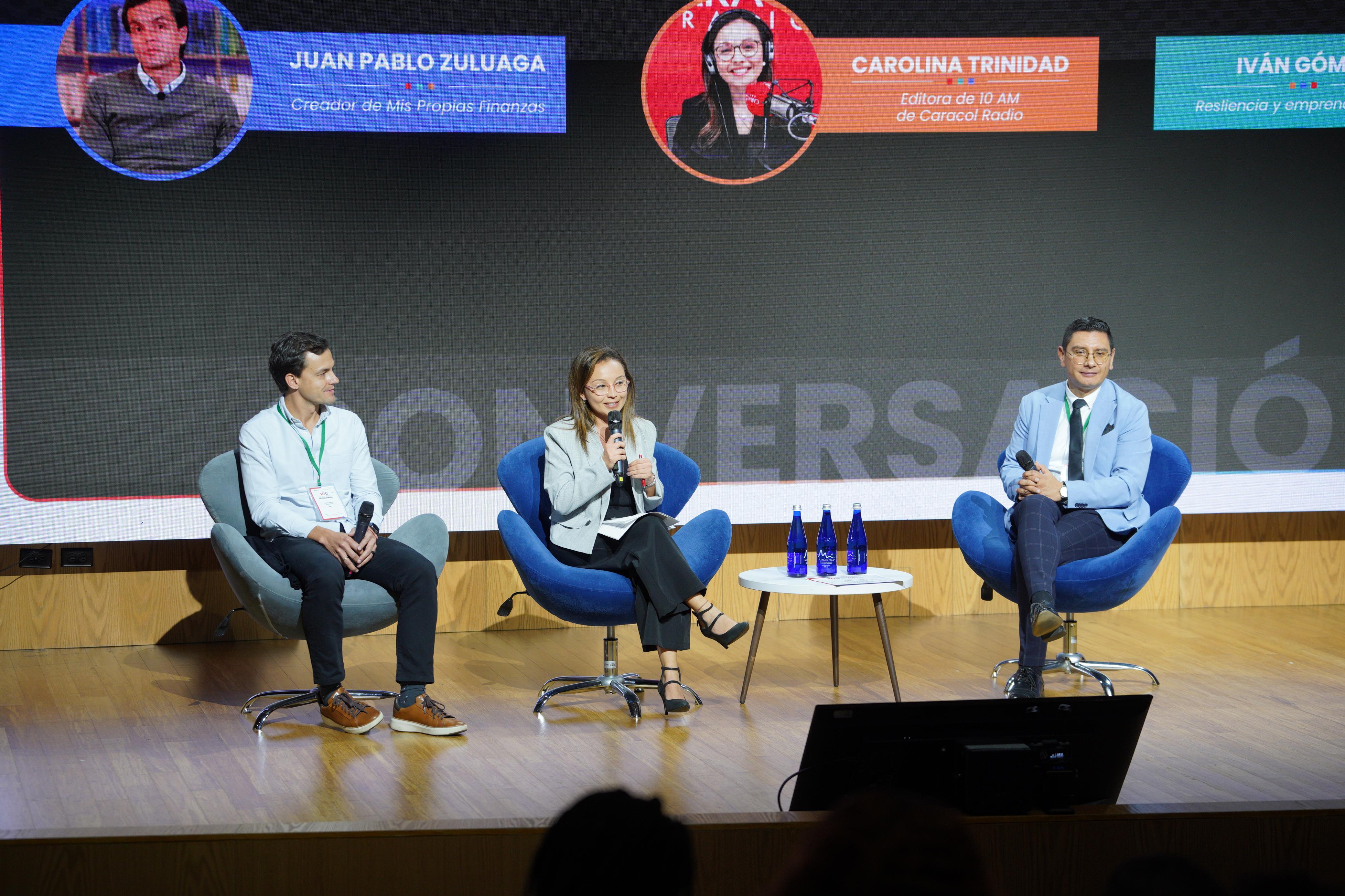 Durante el panel "Lecciones de construir desde...", se destacó la importancia de las finanzas personales para el sector emprendedor. | Foto: Caracol Radio