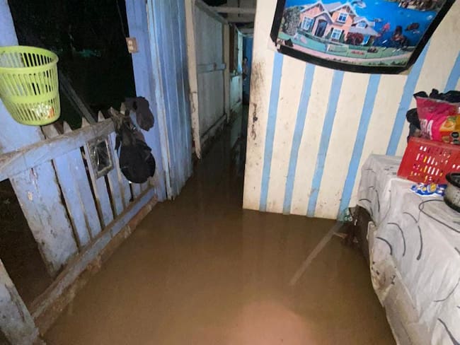 Viviendas inundadas en Puerto Boyacá / Cortesía: Alcaldía de Puerto Boyacá