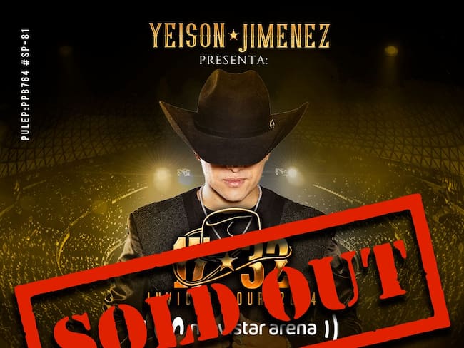 YEISON JIMÉNEZ anuncia sold out para su tercera fecha en el Movistar Arena Bogota
