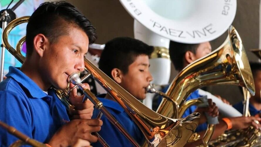 Con bambucos, pasillos y cumbias, niños del Cauca le aportan a la paz. Foto: Oficina de Prensa Gobernación del Cauca