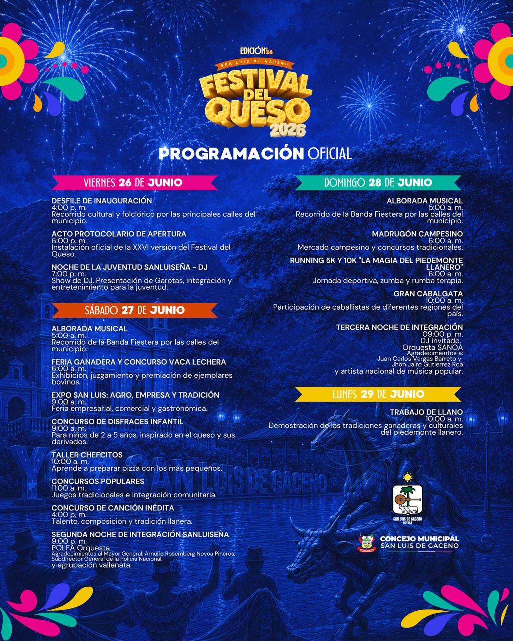 Festival del Queso San Luis de Gaceno Boyacá