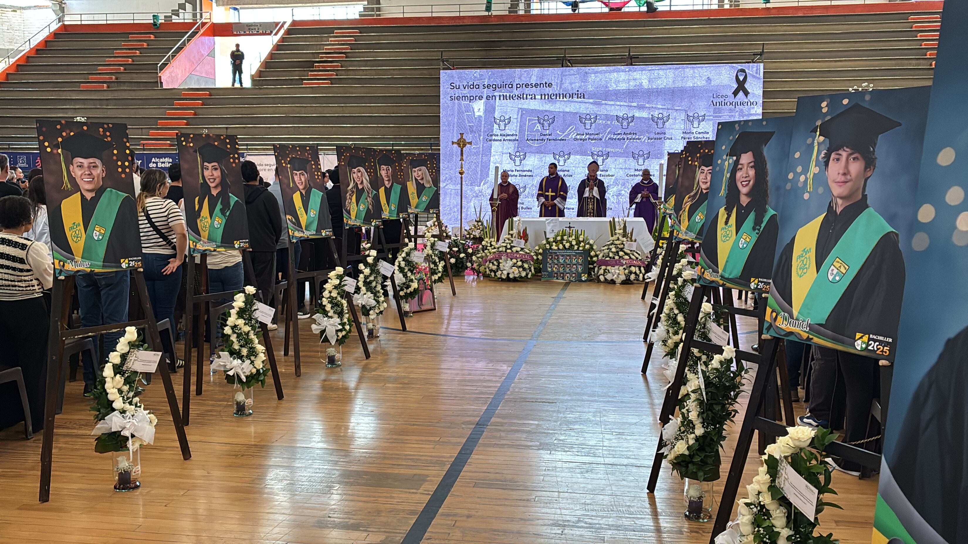 Homenaje en Bello a las 17 víctimas del accidente de tránsito- Foto alcaldía