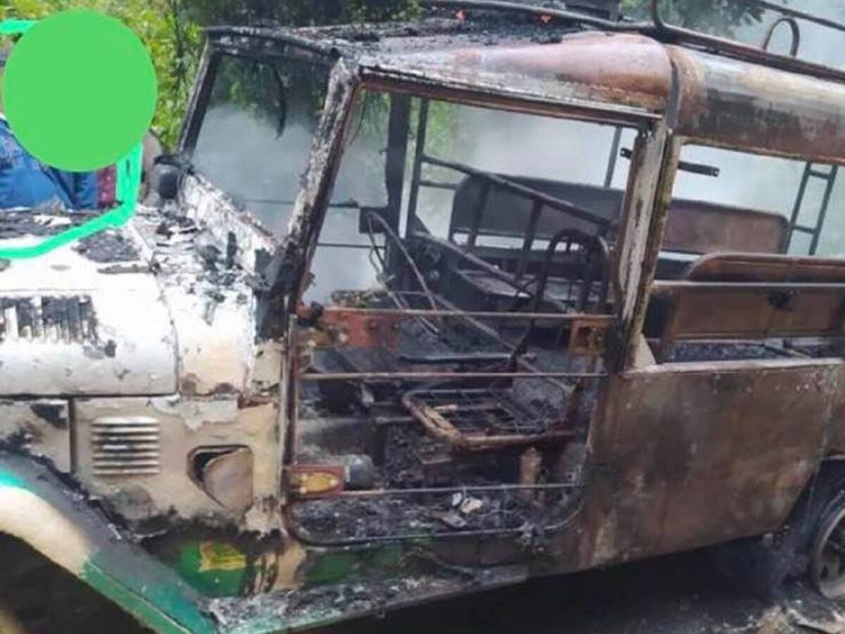 Delincuentes quemaron un vehículo en zona rural de Ibagué