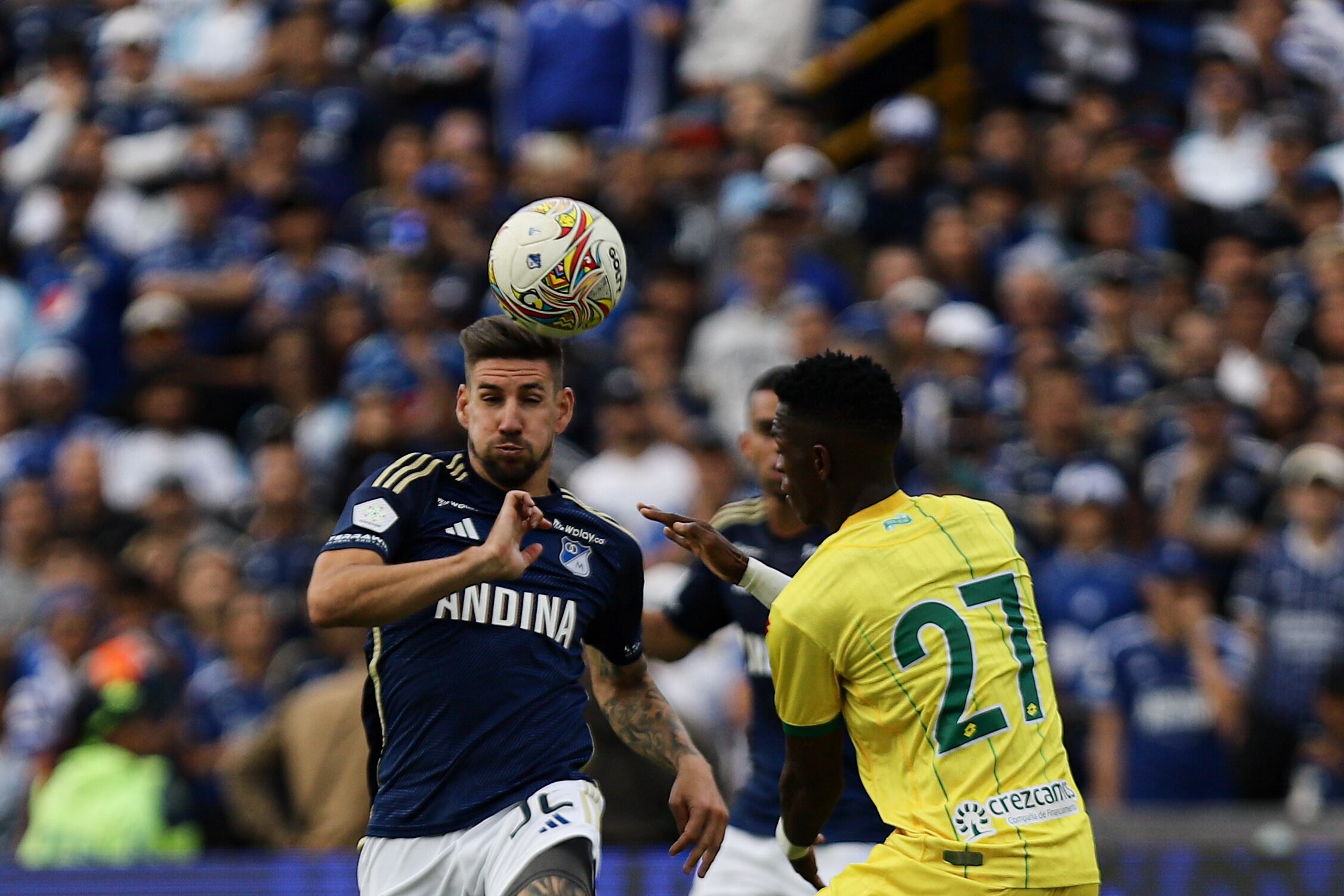 Millonarios y Bucaramanga se enfrentan en el estadio El Campín. (Colprensa - Lina Gasca)