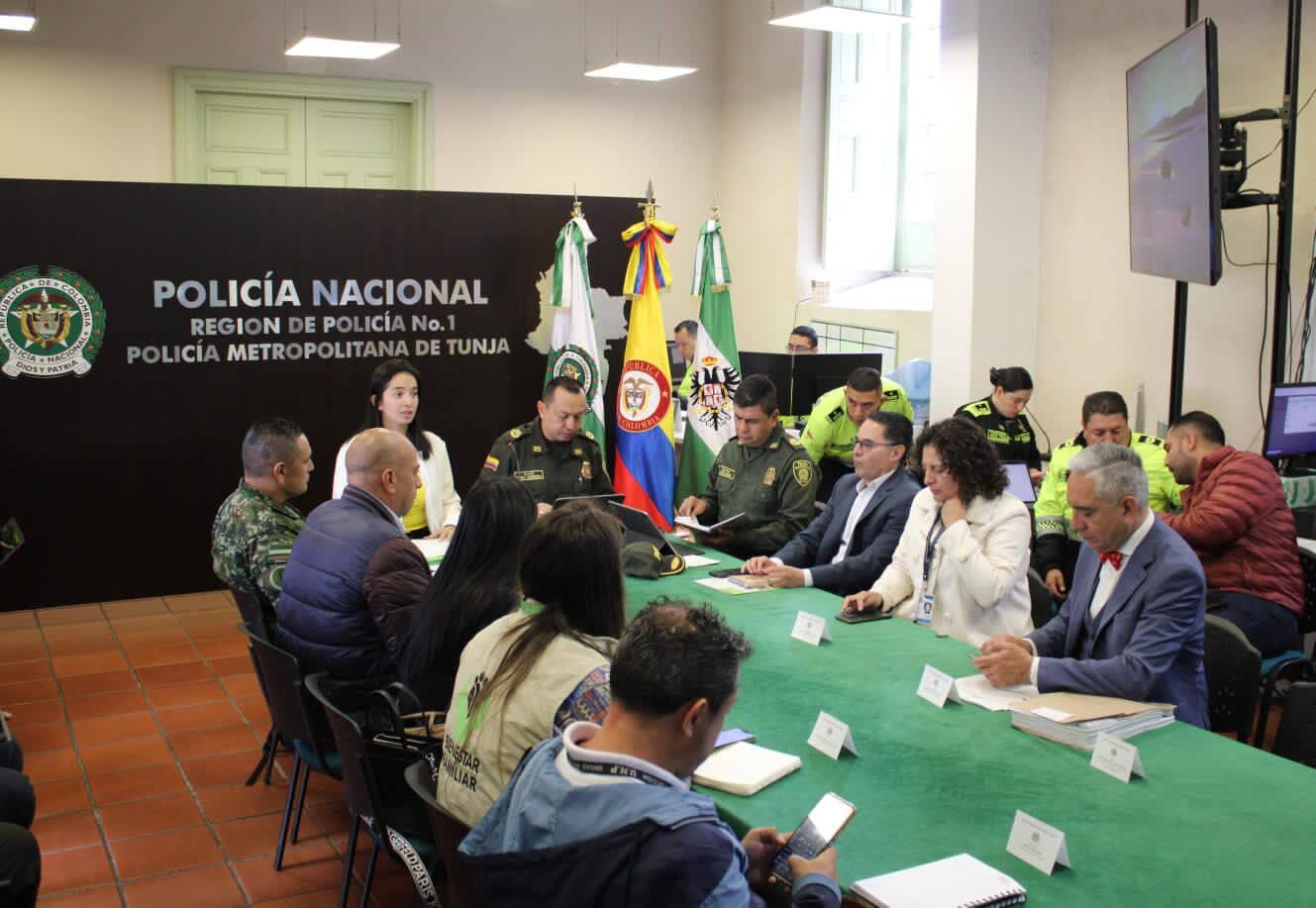 El Consejo Departamental de Seguridad presentó cifras favorables del primer trimestre. Foto | Policía Metropolitana de Tunja