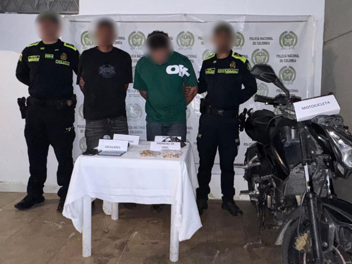 Policía captura a dos presuntos responsables de robo millonario en joyería de Montelíbano, Córdoba