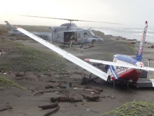 La avioneta que aterrizó de emergencia en una playa colombiana