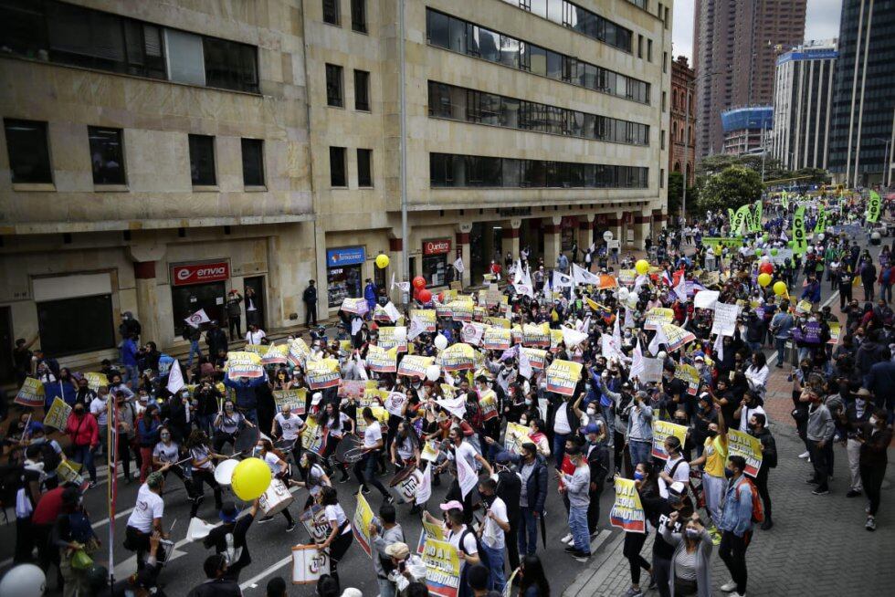 Paro Nacional en contra de la reforma tributaria. Lugar: CRA 10 con calle 26 en Bogotá